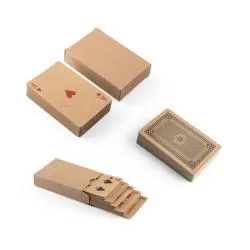 Baralho de 54 Cartas Clássicas em Papel Kraft Personalizado Para dar de brinde