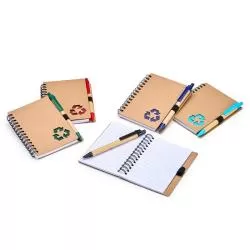 Bloco Caderneta com Caneta Capa Ecológica Com Pauta Personalizado Para dar de brinde