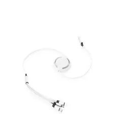 Cabo USB Retrátil 3 em 1 Personalizado Para dar de brinde