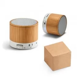 Caixa de Som Bluetooth em Bambu Personalizada Para dar de brinde