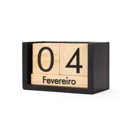 Calendário Permanente Madeira Personalizado Para dar de brinde