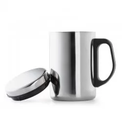Caneca Metal com Tampa com Vedação Personalizada Para dar de brinde