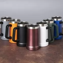 Caneca Metal Térmica com Pegador Plástico Personalizada Para dar de brinde