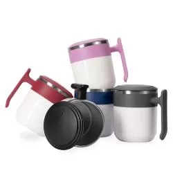 Caneca Plástica com Inox na Parte Interna Personalizada Para dar de brinde