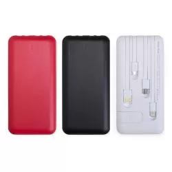 Carregador Portátil Power Bank 10.000mAh com Lanterna e Multissaídas Personalizado Para dar de brinde