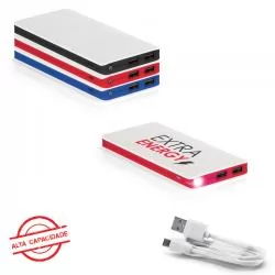 Carregador Porttil Power Bank USB 11000 mAh Personalizado Para dar de brinde