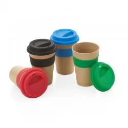 Copo Ecológico com Pegador e Tampa em Silicone Personalizado Para dar de brinde