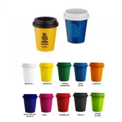 Copo Plástico para Café com Tampa Personalizado Para dar de brinde