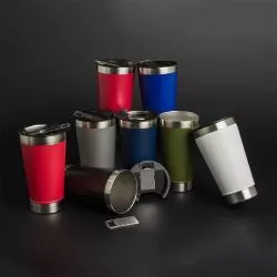 Copo Térmico com Tampa e Abridor Personalizado Para dar de brinde