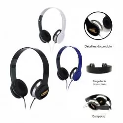 Fone de Ouvido Headphone com Fio Personalizado Para dar de brinde