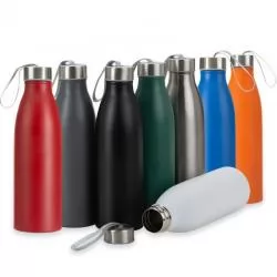 Garrafa Squeeze Metal com Alça de Nylon Personalizada Para dar de brinde