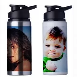 Garrafa Squeeze Metal com Bico e Tampa Plástica Personalizada Para dar de brinde