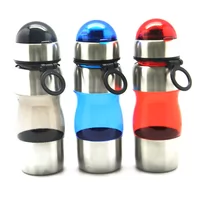 Garrafa Squeeze Metal com Detalhe Plástico Personalizada Para dar de brinde