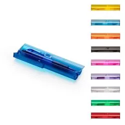 Kit Estojo Com Caneta Plástico Personalizado Para dar de brinde