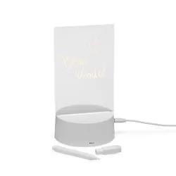 Luminária Led de Mesa Tela Acrílica 3D para Lembrete