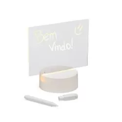 Luminária Led de Mesa Tela Acrílica 3D para Lembrete Personalizada Para dar de brinde