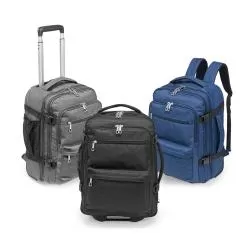 Mochila com Rodinhas Poliéster Personalizada Para dar de brinde