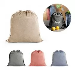 Mochila Saco Algodão Reciclado Personalizada Para dar de brinde