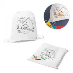 Mochila Saco Infantil para Colorir Personalizada Para dar de brinde